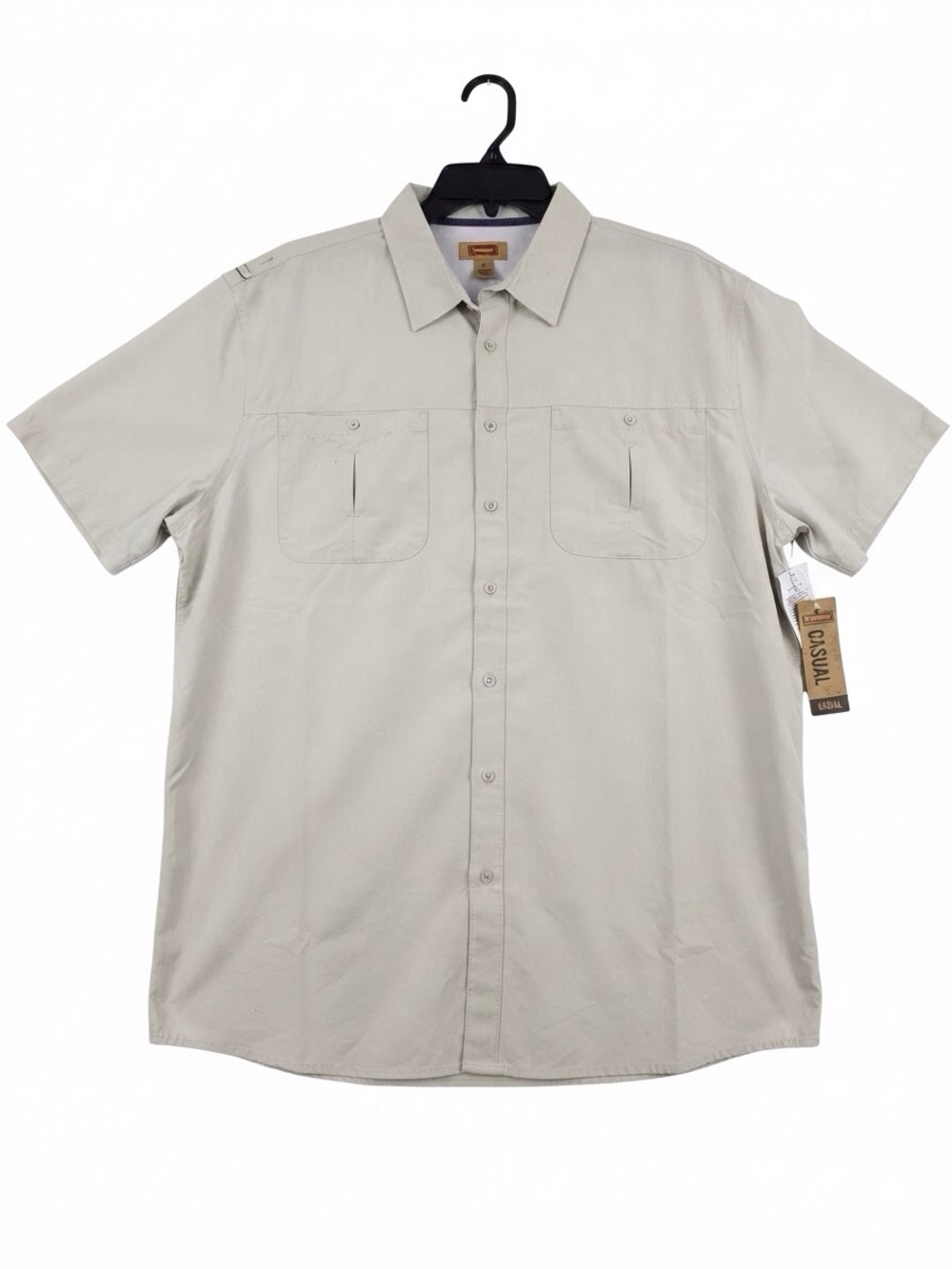 NWT Foundry Men's 3XLT Safari Button-Down Shirt Insect Repellent Tan Fishing